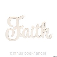 DIY unfinished cutout word Faith