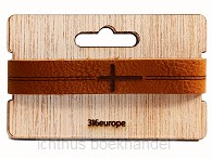 Leather bracelet adjustable Cross