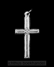 Hanger zilver kruis 25 mm