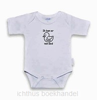 Romper wit/zwart 50-56 eendje van God