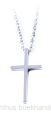 Necklace Cross silver stainless steel