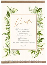 Poster textiel 40x50cm vrede frame