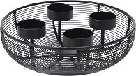 Advent Candleholder Iron woven incl 4 ca