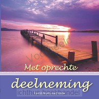 Met oprechte deelneming geschenkboek