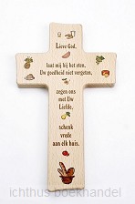 Kruis hout 20cm kinder lieve god laat mi