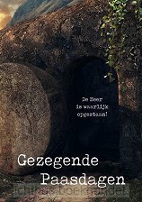 Paaskaart gezegende paasdagen graf