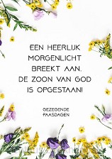 Paaskaart gezegende paasdagen lentebloem