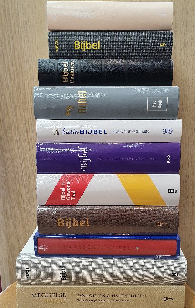 Bij Ichthusboekhandel.nl is elke Nederlandse Bijbelvertaling op voorraad. Ichthusboekhandel is de specialist als het gaat om de Bijbel. Bij Ichthusboekhandel.nl is elke Nederlandse Bijbelvertaling op voorraad. Ichthusboekhandel is de specialist als het gaat om de Bijbel.