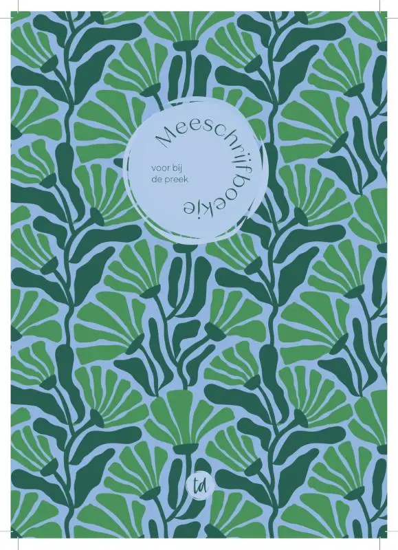 Meeschrijfboekje bij de preek groen