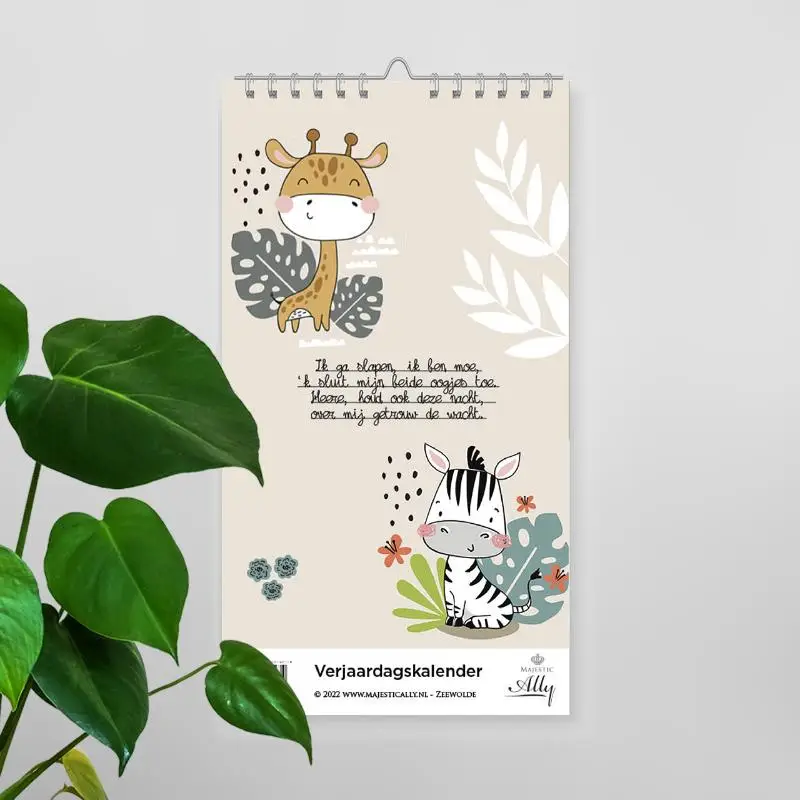 Verjaardagskalender 'Ik ga slapen, ik be