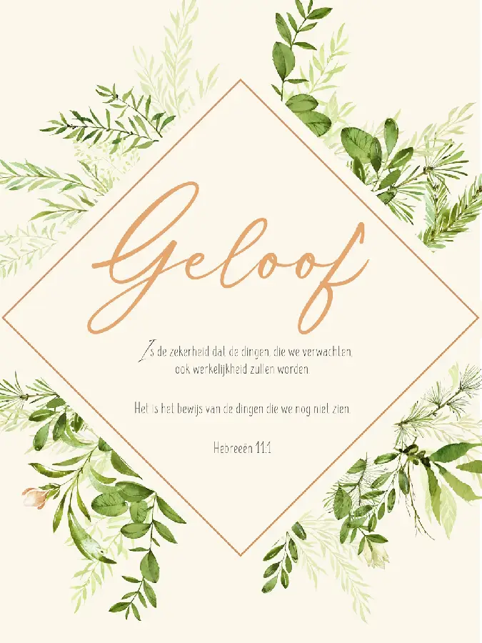 Poster Textiel A4 Geloof