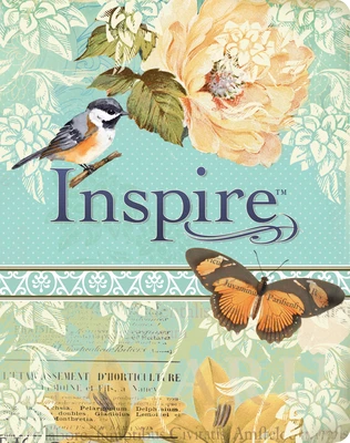 inspire bible leatherlike blue/creme