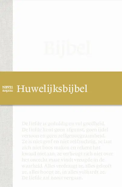 NBV21 Huwelijksbijbel canoniek